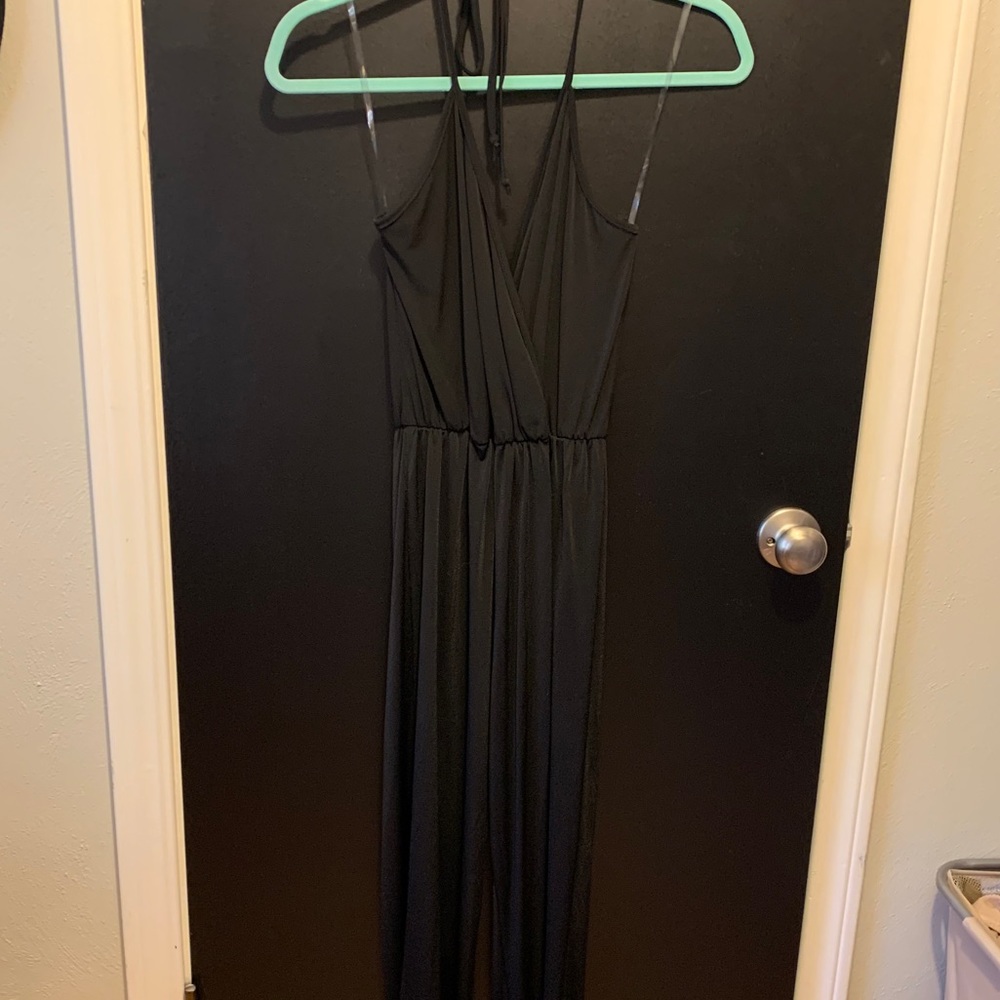 Women’s Charlotte Russe black halter jumpsuit